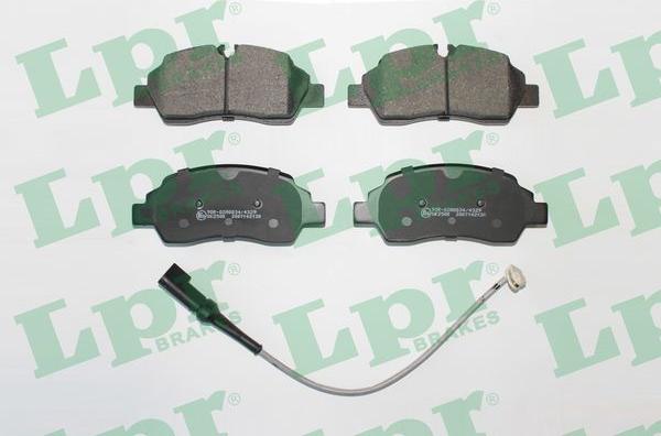 LPR 05P2130A - Тормозные колодки, дисковые, комплект autospares.lv