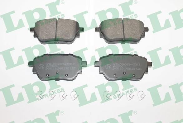 LPR 05P2132 - Тормозные колодки, дисковые, комплект autospares.lv