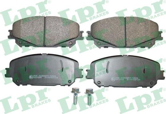 LPR 05P2126 - Тормозные колодки, дисковые, комплект autospares.lv