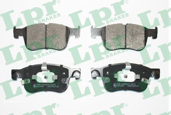 LPR 05P2120 - Тормозные колодки, дисковые, комплект autospares.lv