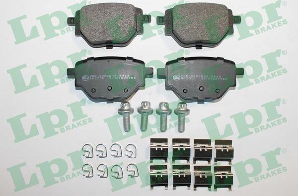 LPR 05P2175K - Тормозные колодки, дисковые, комплект autospares.lv