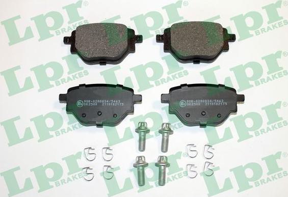 LPR 05P2175 - Тормозные колодки, дисковые, комплект autospares.lv