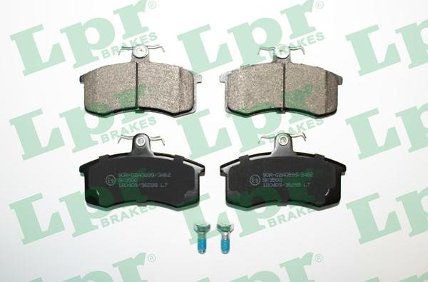 LPR 05P288 - Тормозные колодки, дисковые, комплект autospares.lv