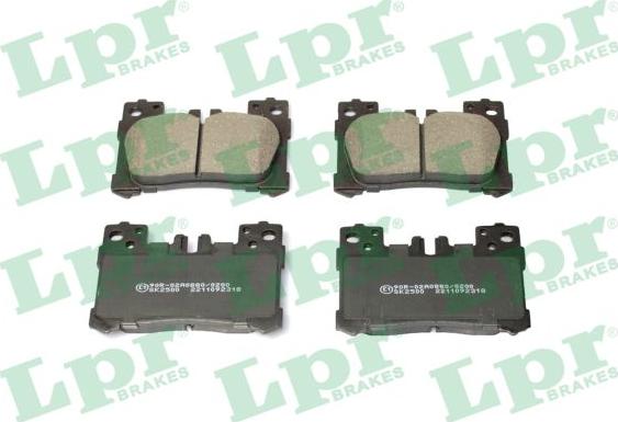 LPR 05P2318 - Тормозные колодки, дисковые, комплект autospares.lv