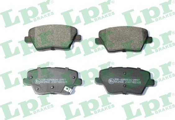 LPR 05P2335 - Тормозные колодки, дисковые, комплект autospares.lv