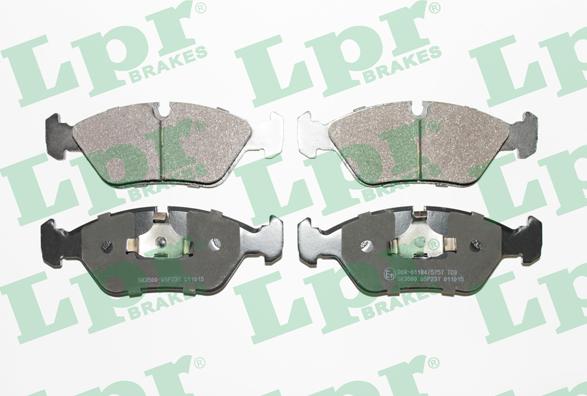 LPR 05P237 - Тормозные колодки, дисковые, комплект autospares.lv