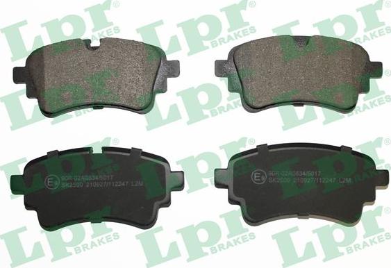 LPR 05P2247 - Тормозные колодки, дисковые, комплект autospares.lv