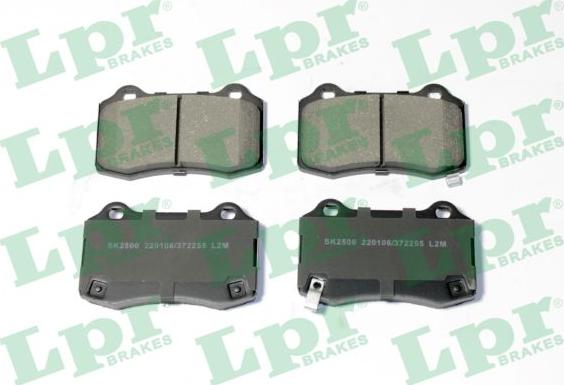 LPR 05P2255 - Тормозные колодки, дисковые, комплект autospares.lv
