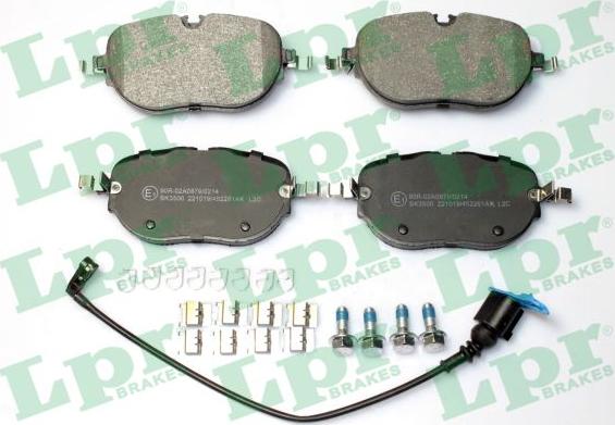 LPR 05P2261AK - Тормозные колодки, дисковые, комплект autospares.lv