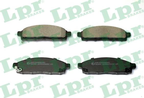 LPR 05P2284 - Тормозные колодки, дисковые, комплект autospares.lv