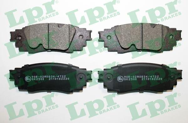 LPR 05P2220 - Тормозные колодки, дисковые, комплект autospares.lv