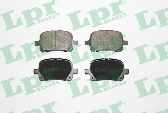 LPR 05P712 - Тормозные колодки, дисковые, комплект autospares.lv