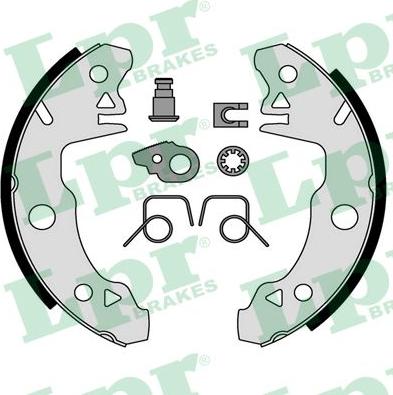 LPR 00521 - Комплект тормозных колодок, барабанные autospares.lv