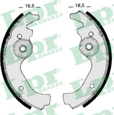 LPR 00670 - Комплект тормозных колодок, барабанные autospares.lv