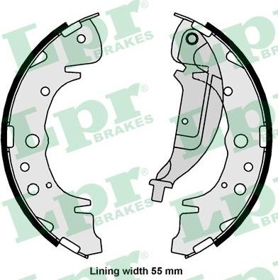 LPR 01061 - Комплект тормозных колодок, барабанные autospares.lv