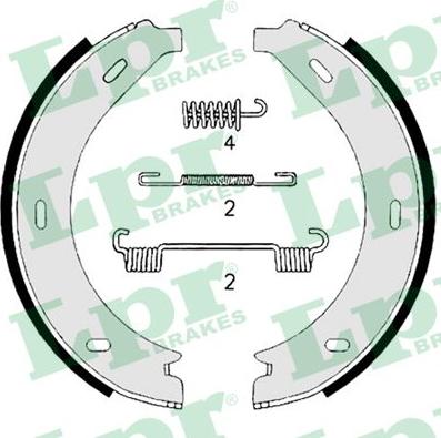 LPR 08740 - Комплект тормозов, ручник, парковка autospares.lv