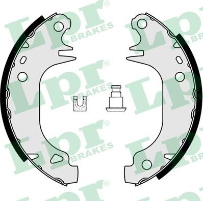 LPR 02900 - Комплект тормозных колодок, барабанные autospares.lv