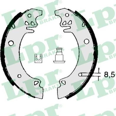 LPR 02750 - Комплект тормозных колодок, барабанные autospares.lv