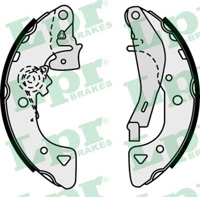 LPR 07540 - Комплект тормозных колодок, барабанные autospares.lv