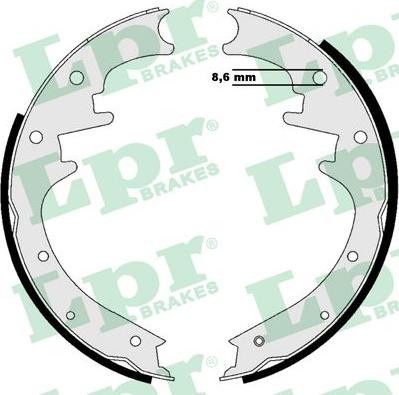 LPR 07205 - Комплект тормозных колодок, барабанные autospares.lv