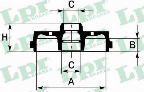 LPR 7D0427C - Тормозной барабан autospares.lv