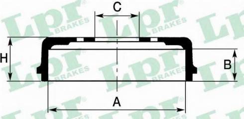 LPR 7D0522 - Тормозной барабан autospares.lv