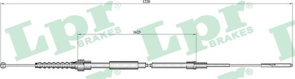 LPR C0941B - Тросик, cтояночный тормоз autospares.lv