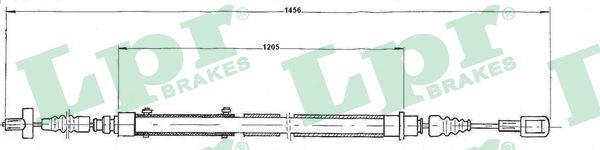 LPR C0905B - Тросик, cтояночный тормоз autospares.lv