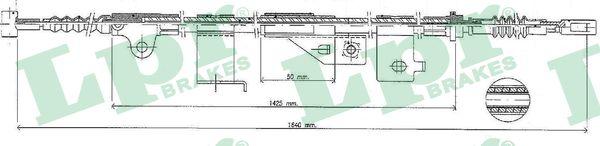 LPR C0499B - Тросик, cтояночный тормоз autospares.lv