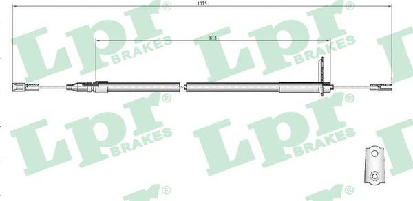 LPR C0407B - Тросик, cтояночный тормоз autospares.lv