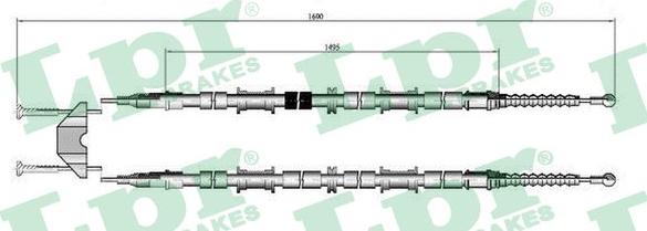 LPR C0597B - Тросик, cтояночный тормоз autospares.lv