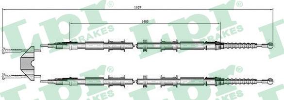 LPR C0549B - Тросик, cтояночный тормоз autospares.lv