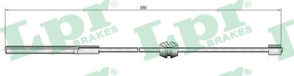 LPR C0558B - Тросик, cтояночный тормоз autospares.lv