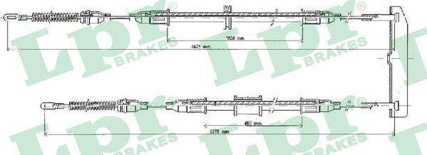 LPR C0569B - Тросик, cтояночный тормоз autospares.lv