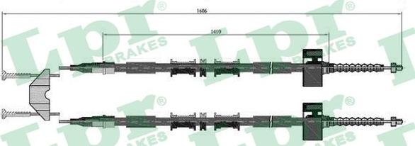 LPR C0535B - Тросик, cтояночный тормоз autospares.lv