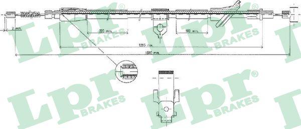 LPR C0529B - Тросик, cтояночный тормоз autospares.lv