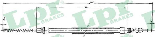 LPR C0697B - Тросик, cтояночный тормоз autospares.lv