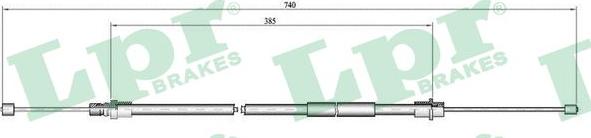 LPR C0649B - Тросик, cтояночный тормоз autospares.lv