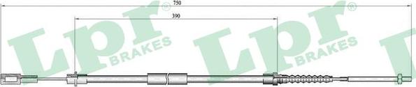 LPR C0643B - Тросик, cтояночный тормоз autospares.lv