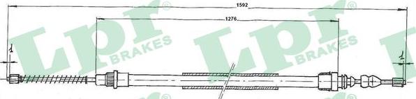 LPR C0659B - Тросик, cтояночный тормоз autospares.lv