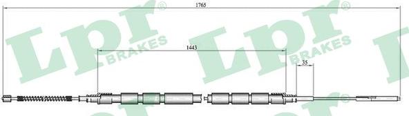 LPR C0657B - Тросик, cтояночный тормоз autospares.lv