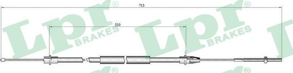 LPR C0638B - Тросик, cтояночный тормоз autospares.lv