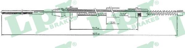 LPR C0633B - Тросик, cтояночный тормоз autospares.lv