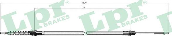 LPR C0001B - Тросик, cтояночный тормоз autospares.lv