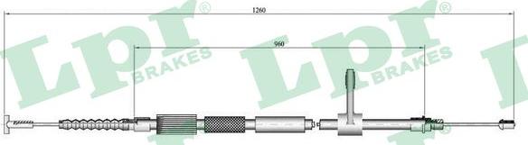 LPR C0017B - Тросик, cтояночный тормоз autospares.lv