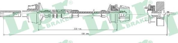 LPR C0026C - Трос, управление сцеплением autospares.lv