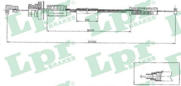 LPR C0079A - Тросик газа autospares.lv