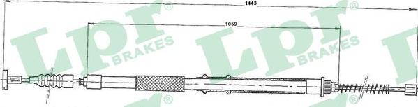 LPR C0154B - Тросик, cтояночный тормоз autospares.lv