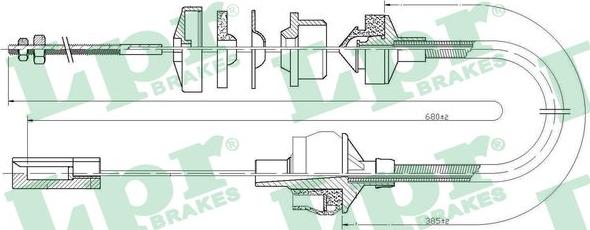 LPR C0164C - Трос, управление сцеплением autospares.lv