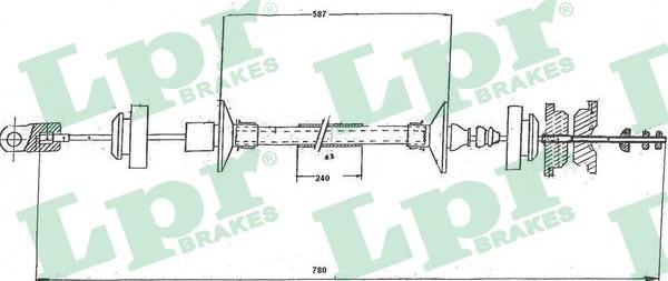 LPR C0166C - Трос, управление сцеплением autospares.lv